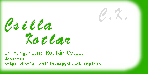 csilla kotlar business card