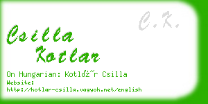 csilla kotlar business card